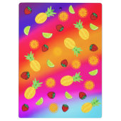 Vruchtregenboog met Oranje aardbeienbessen Limoen Klembord (Achterkant)