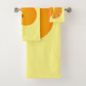 Vruchtrijke cartoon van oranje citrusvruchten bad handdoek (Insitu)