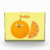 Vruchtrijke cartoon van oranje citrusvruchten fotoblokken (Voorkant)