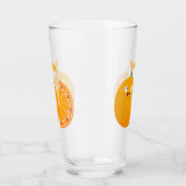 Vruchtrijke cartoon van oranje citrusvruchten glas (Rechts)