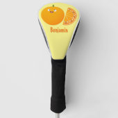 Vruchtrijke cartoon van oranje citrusvruchten golfheadcover (Voorkant)