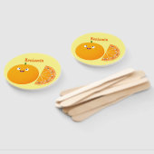 Vruchtrijke cartoon van oranje citrusvruchten handwaaier (Niet-gemonteerd)