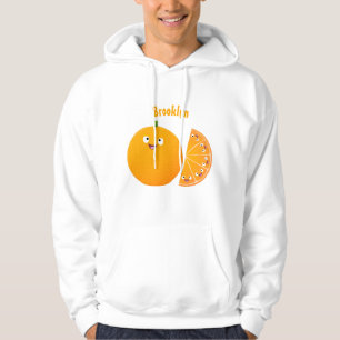 Vruchtrijke cartoon van oranje citrusvruchten hoodie