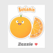Vruchtrijke cartoon van oranje citrusvruchten sticker (Vel)