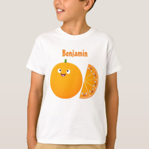 Vruchtrijke cartoon van oranje citrusvruchten t-shirt