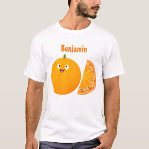 Vruchtrijke cartoon van oranje citrusvruchten t-shirt