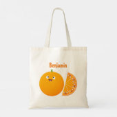 Vruchtrijke cartoon van oranje citrusvruchten tote bag (Achterkant)