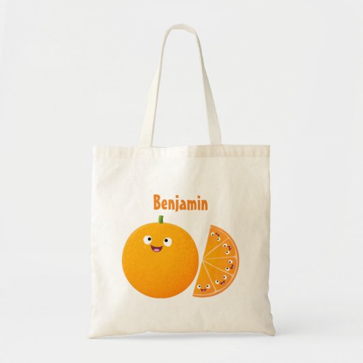 Vruchtrijke cartoon van oranje citrusvruchten tote bag (Voorkant)