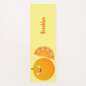 Vruchtrijke cartoon van oranje citrusvruchten yogamat (Voorkant)