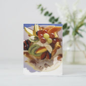 Vruchtsalade met ijs. briefkaart (Staand voorkant)