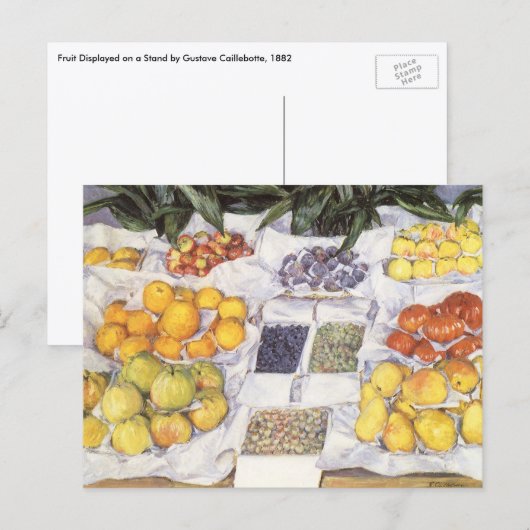 Vruchtstandaard van Gustave Caillebotte, Kunst Briefkaart (Voorkant / Achterkant)