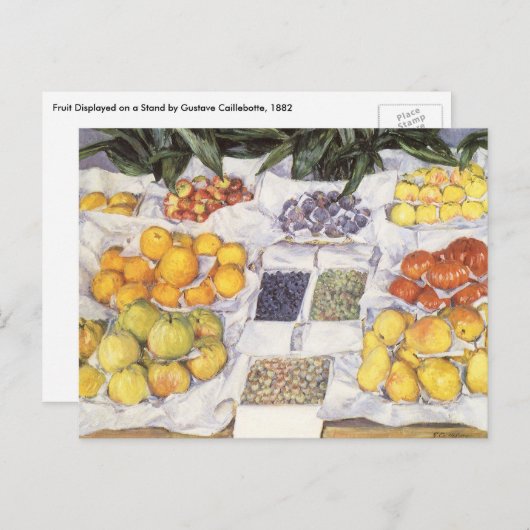 Vruchtstandaard van Gustave Caillebotte,  Kunst Briefkaart (Voorkant / Achterkant)