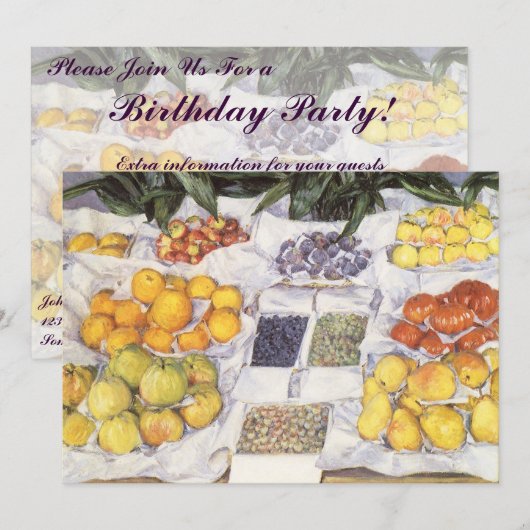 Vruchtstandaard van Gustave Caillebotte,  kunst Kaart (Voorkant / Achterkant)