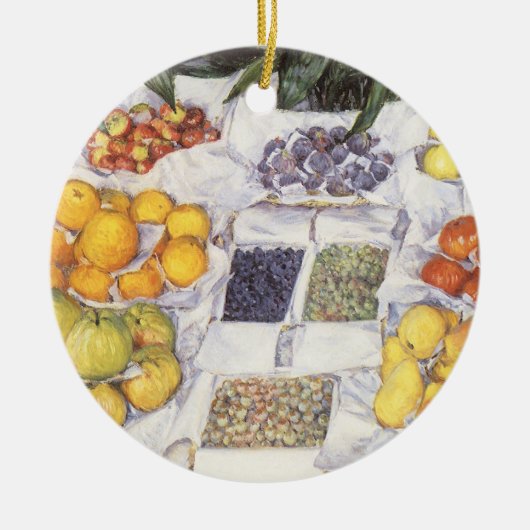 Vruchtstandaard van Gustave Caillebotte,  kunst Keramisch Ornament (Voorkant)