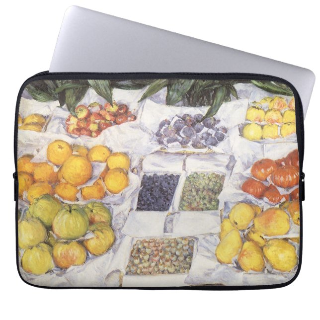 Vruchtstandaard van Gustave Caillebotte,  kunst Laptop Sleeve (Voorkant)