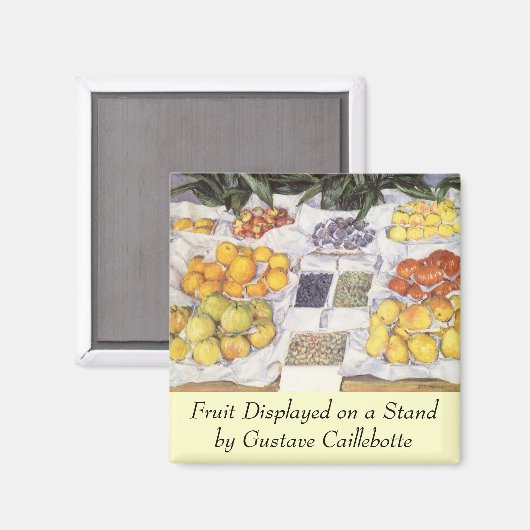 Vruchtstandaard van Gustave Caillebotte,  kunst Magneet (Voorkant / Achterkant)