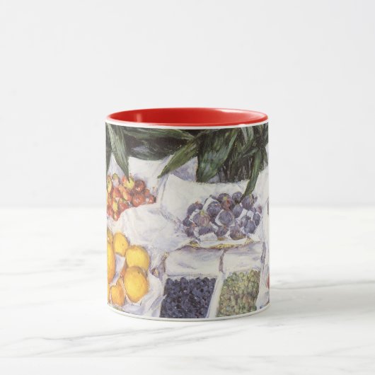 Vruchtstandaard van Gustave Caillebotte,  kunst Mok (Midden)