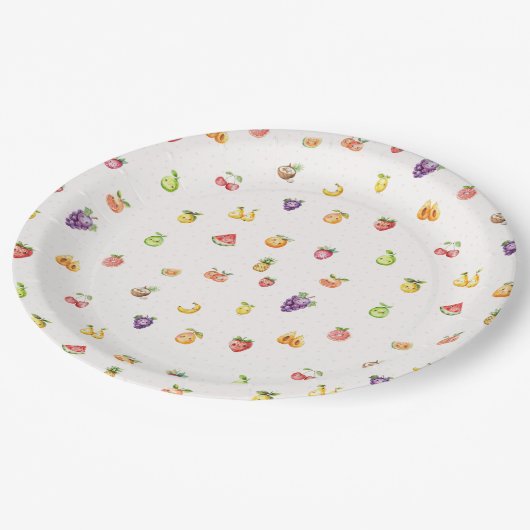 vruchtthema papieren bordje (Gekanteld)