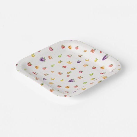 vruchtthema papieren bordje (Gebogen)