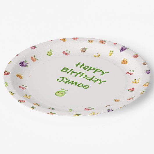 vruchtthema papieren bordje (Gekanteld)