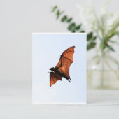 Vruchtvleermuis (vliegende vos) briefkaart (Staand voorkant)