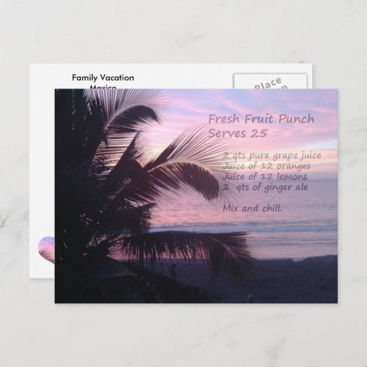 Vruchtvlek Briefkaart (Voorkant / Achterkant)