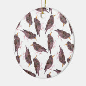 Vruchtvogels en Europese honingvogels Keramisch Ornament (Links)