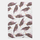 Vruchtvogels en Europese honingvogels Theedoek (Verticaal)