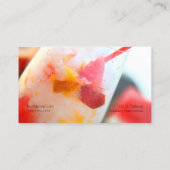 Vruchtwater met perziken en watermeloenen visitekaartje (Achterkant)