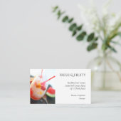 Vruchtwater met perziken en watermeloenen visitekaartje (Staand voorkant)
