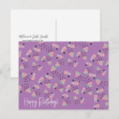 Vruchtwatermeloen-ijs- en -fruitvloerpatroon briefkaart (Voorkant / Achterkant)