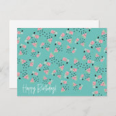 Vruchtwatermeloen-ijs- en -fruitvloerpatroon briefkaart (Voorkant / Achterkant)