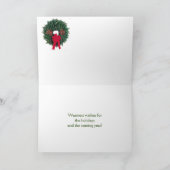 Vruchtwiegen voor de kerstfamilie kaart (Binnen)