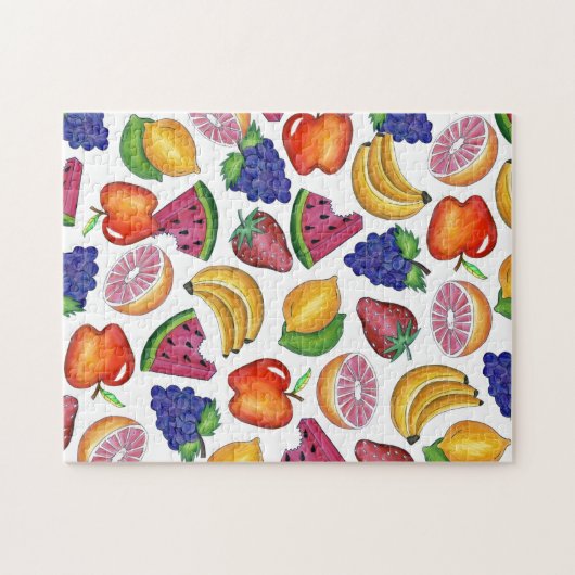 Vruchtzout Watermeloen Limoen Druivenappel Legpuzzel (Horizontaal)