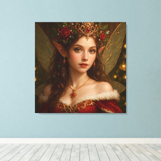 VS001_Vivid Fairy - Christmas Edition #1 Canvas Afdruk (Insitu (Houten vloer))