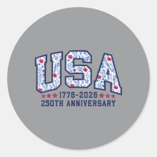 VS 1776-2026 250e verjaardag 4 juli Ronde Sticker