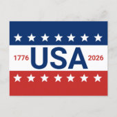 VS 1776 2026 250ste verjaardag Rood Wit Blauw Briefkaart (Voorkant)