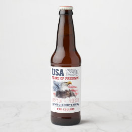 VS 1776-2026 America's 250e verjaardag 4 juli Bier Etiket