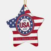 VS 1776 - 2026 Met VS-vlag keramische ornament (Links)