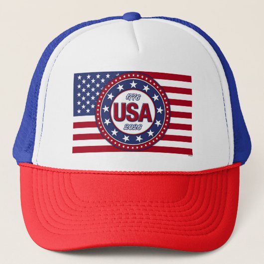 VS 1776 - 2026 Met VS-vlag Trucker Pet (Voorkant)