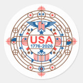 VS 1776-2026 RONDE STICKER (Voorkant)