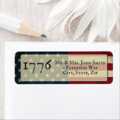 VS 1776 Amerikaanse Vlag Retouradres Etiket (Insitu)