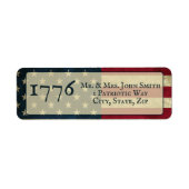 VS 1776 Amerikaanse Vlag Retouradres Etiket (Voorkant)