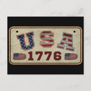 VS 1776 Vintage Amerikaanse Vlag Briefkaart