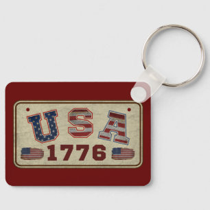 VS 1776 Vintage Amerikaanse Vlag Sleutelhanger