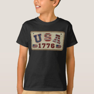VS 1776 Vintage Amerikaanse Vlag T-shirt