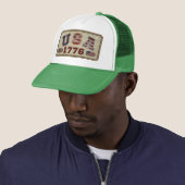 VS 1776 Vintage Amerikaanse Vlag Trucker Pet (In situ)