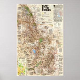"VS: 1995/heden - Hart van de Rockies Map ... Poster