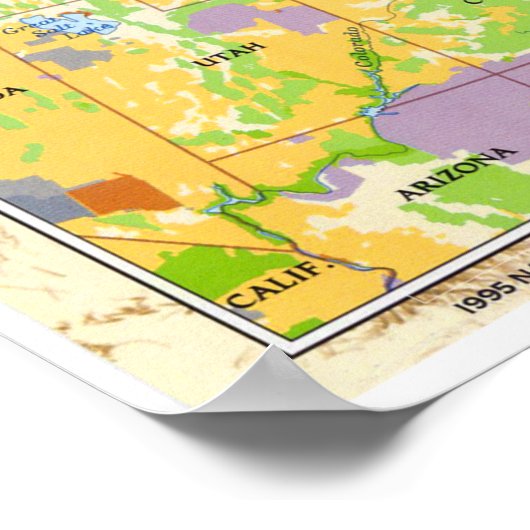 "VS: 1995/heden - Hart van de Rockies Map ... Poster (Hoek)