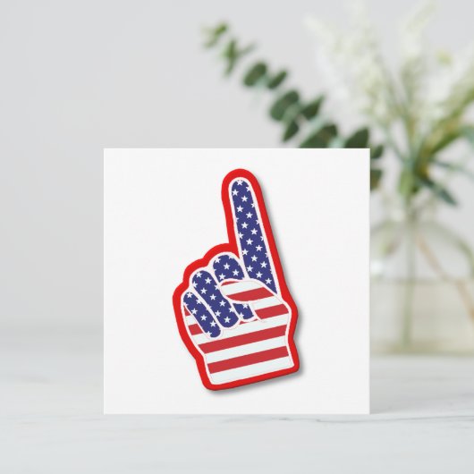 VS #1 Schuimhand/4 juli Kaart (Staand voorkant)